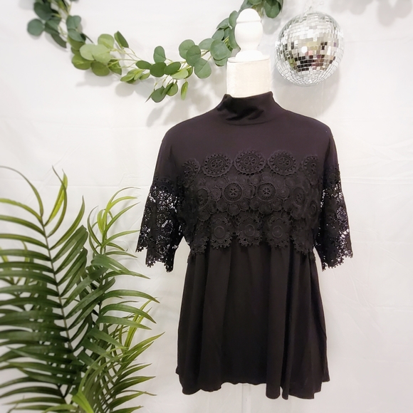 Eve & Maddie Tops - Oh My Goth Mock Neck Top